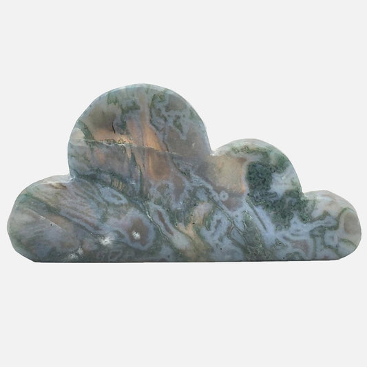 Moss Agate Cloud with Druzy #1