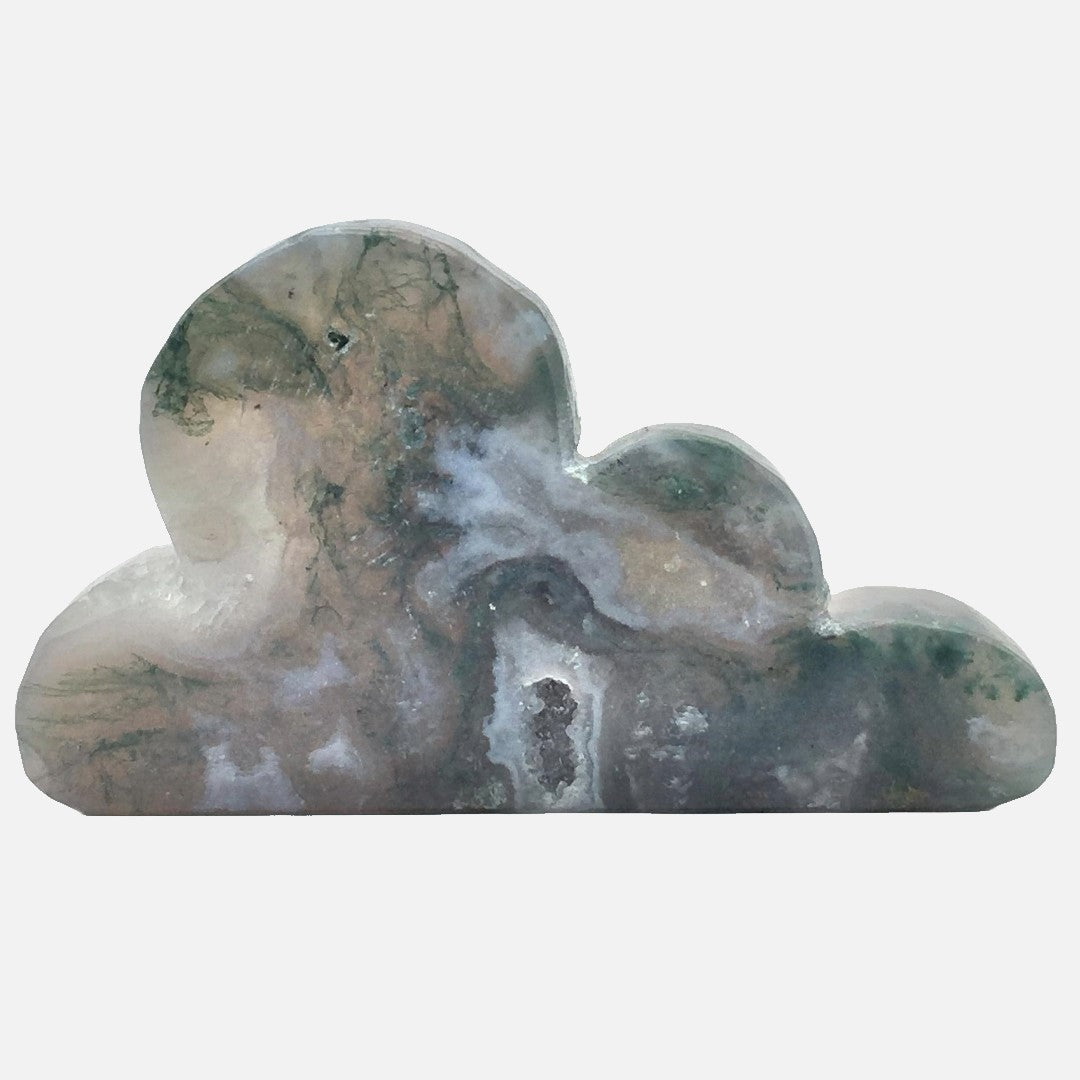 Moss Agate Cloud with Druzy #2