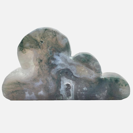 Moss Agate Cloud with Druzy #2