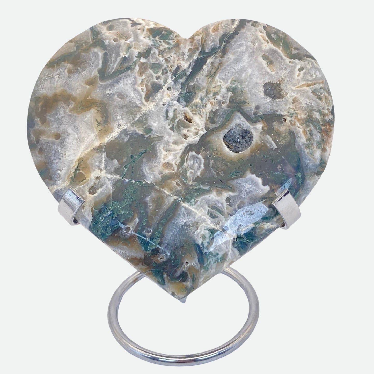 Moss Agate Heart #6 - Large