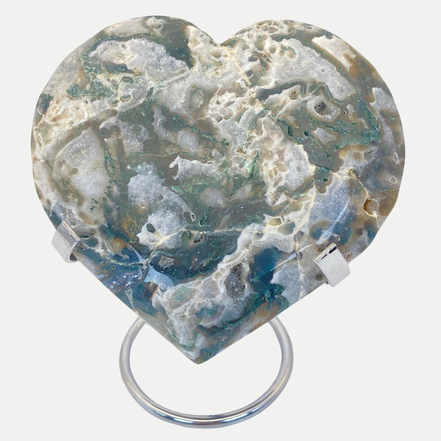 Moss Agate Heart #6 - Large