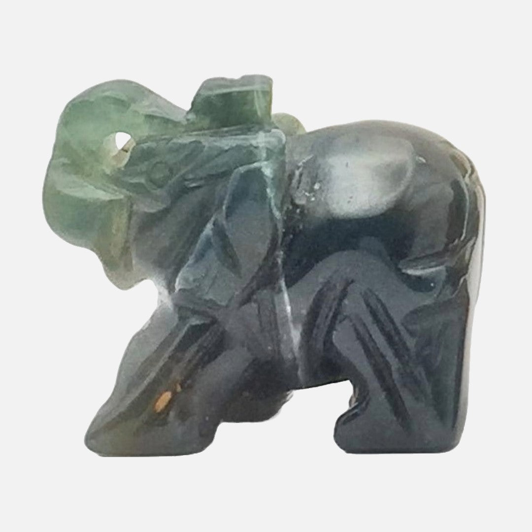 Moss Agate Elephant #1 - Small