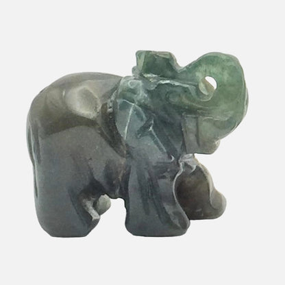 Moss Agate Elephant #1 - Small