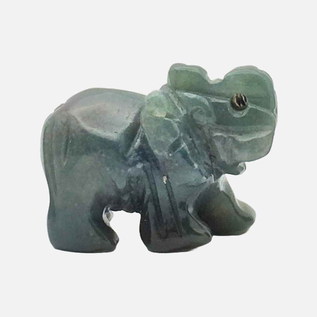 Moss Agate Elephant #2 - Small