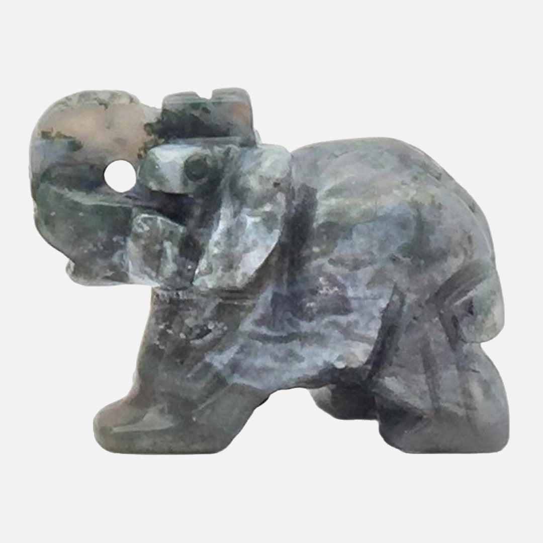 Moss Agate Elephant #3 - Small