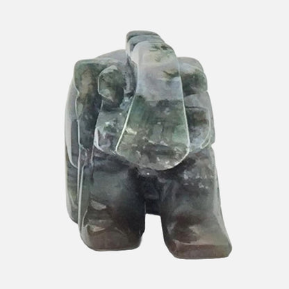 Moss Agate Elephant #3 - Small