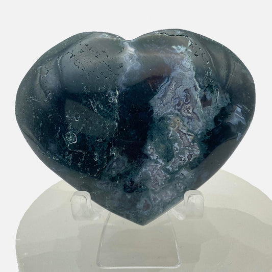 Moss Agate Heart #4 - Large