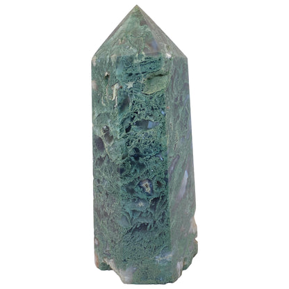 Druzy Moss Agate Tower - 16.2cm