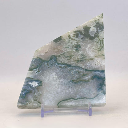 Druzy Moss Agate Slab #4