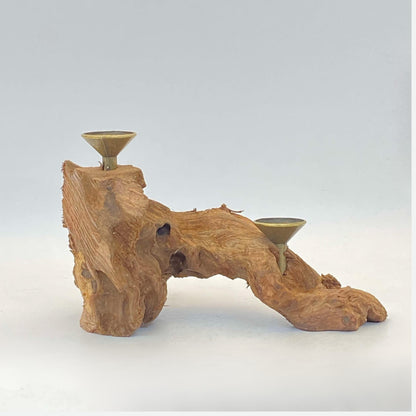 Natural Wood Double Sphere Stand #2