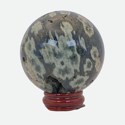 Ocean Jasper Sphere #2 - Druzy Orbicular