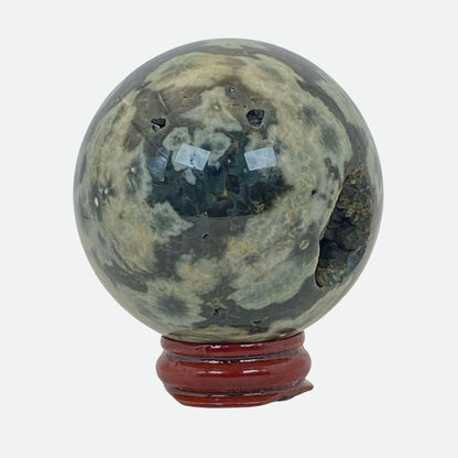 Ocean Jasper Sphere #2 - Druzy Orbicular