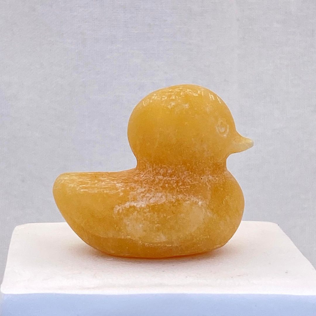 Orange Calcite Duck #1