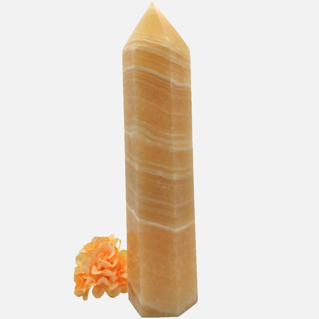 Orange Calcite Tower - 18cm