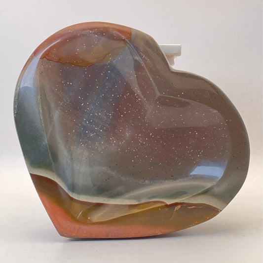 HUGE Polychrome Jasper Heart Bowl - 1.2kg!