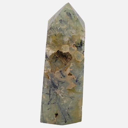 Prehnite Single Rough-Side Tower #1