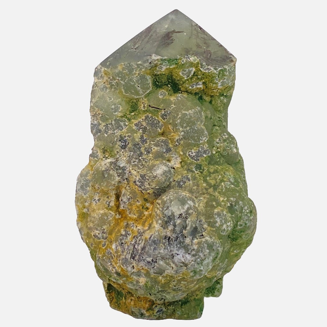 Prehnite Single Rough-Side Tower #2