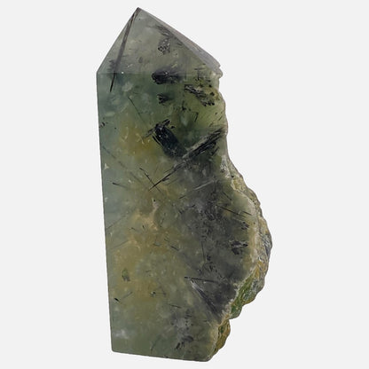 Prehnite Single Rough-Side Tower #2