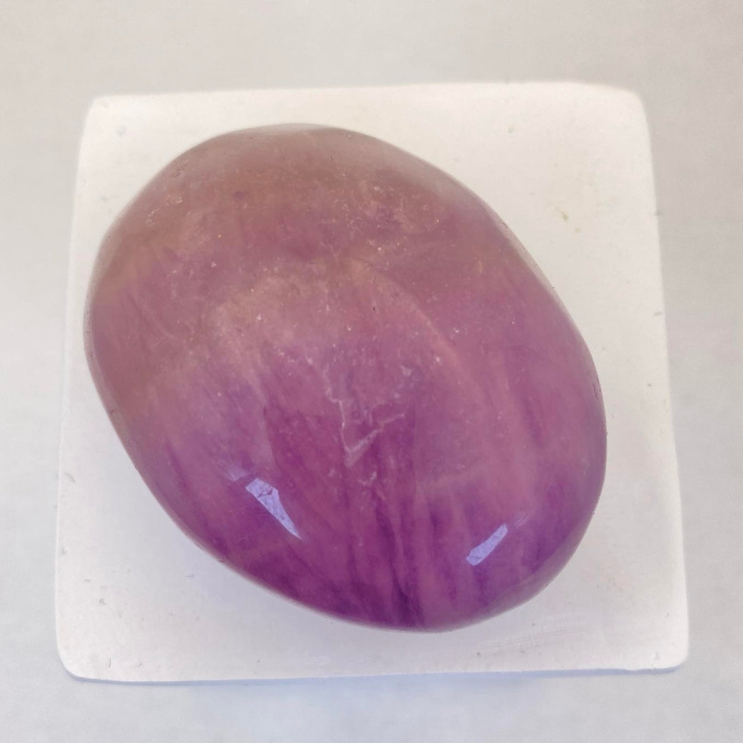 Purple Fluorite Palm Stone #1 - Large