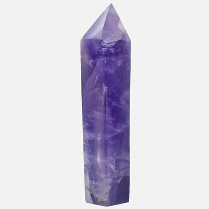 Purple Fluorite Single Rough-Side Tower #2