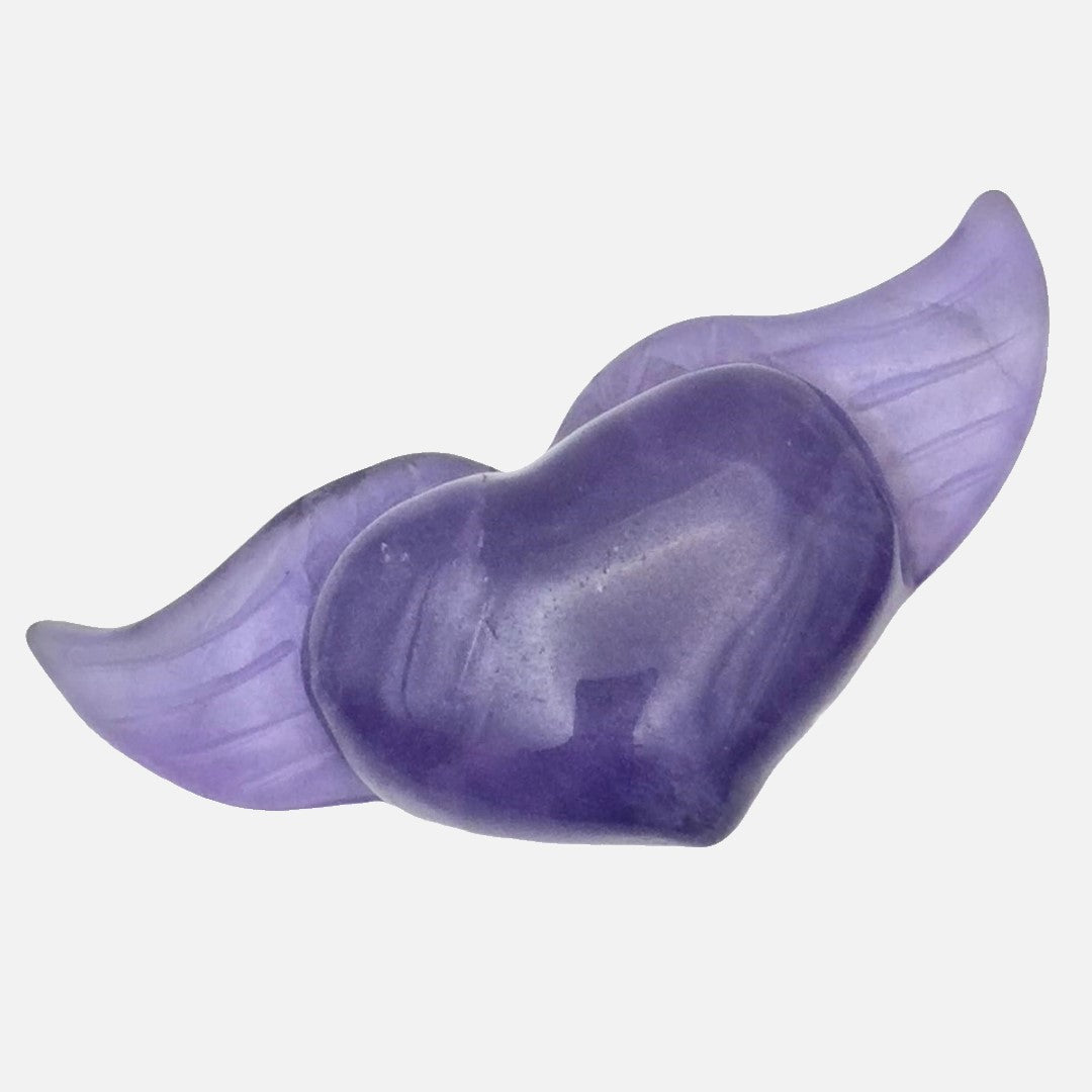 Purple Fluorite Winged Heart