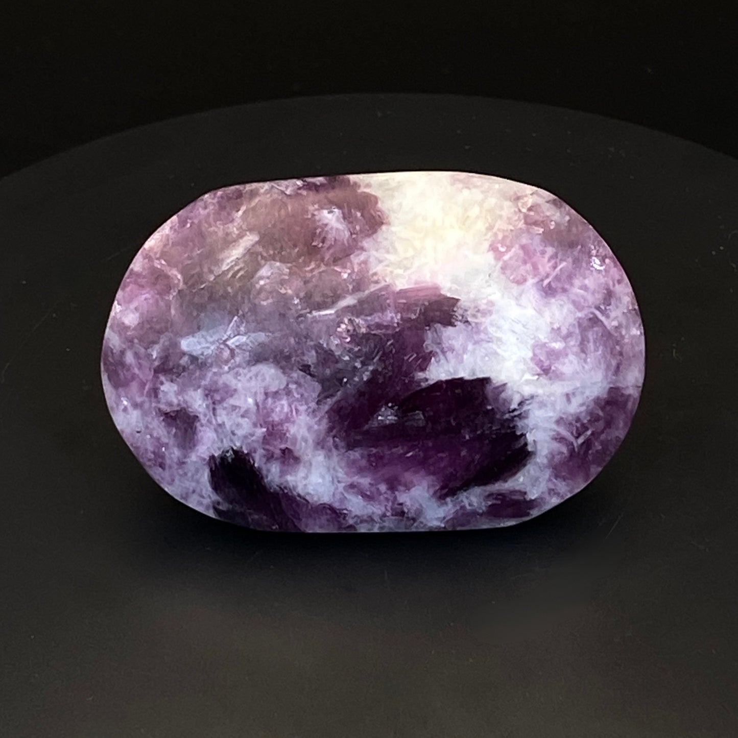 Purple Mica Pillow Palm Stone #4