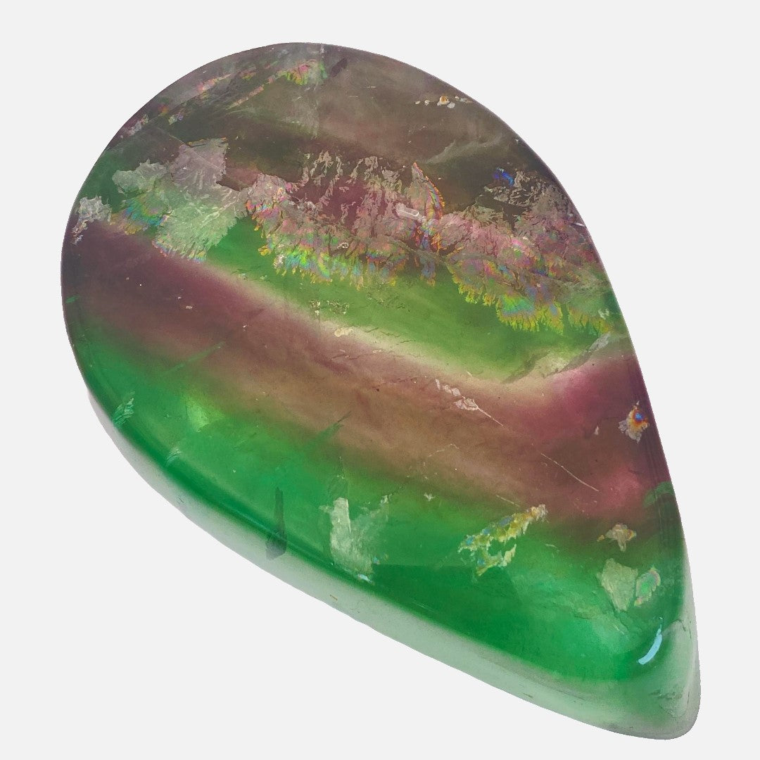 Rainbow Fluorite Teardrop Trinket Bowl