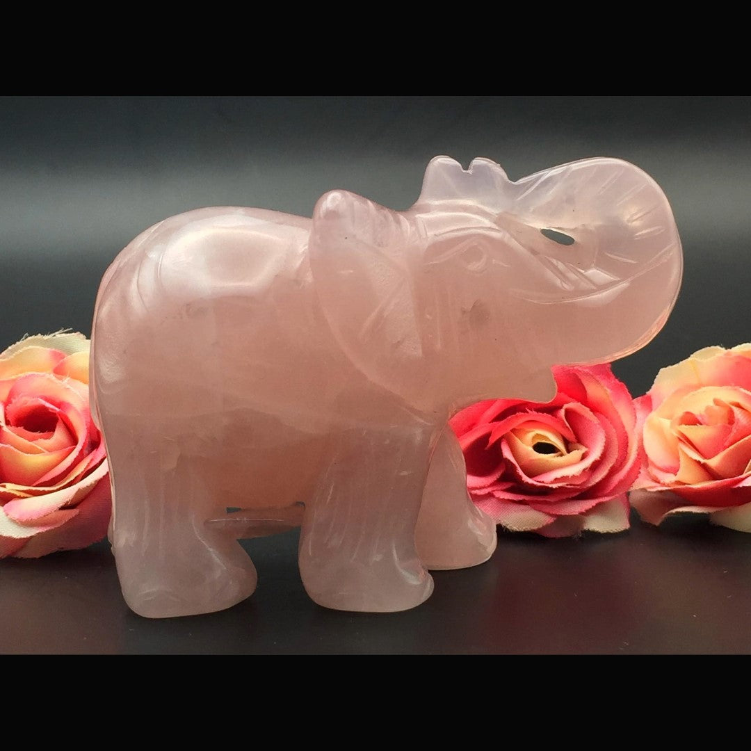 Rose Quartz Elephant #1