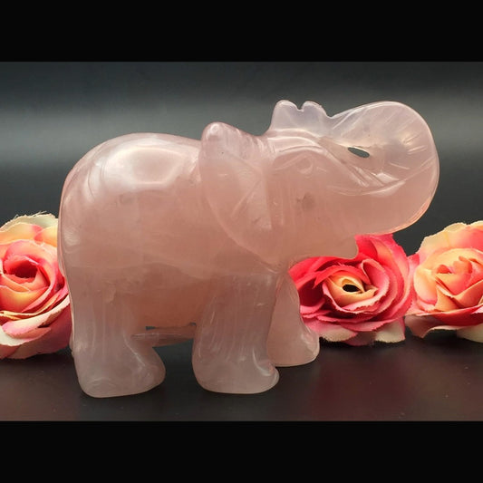 Rose Quartz Elephant #1