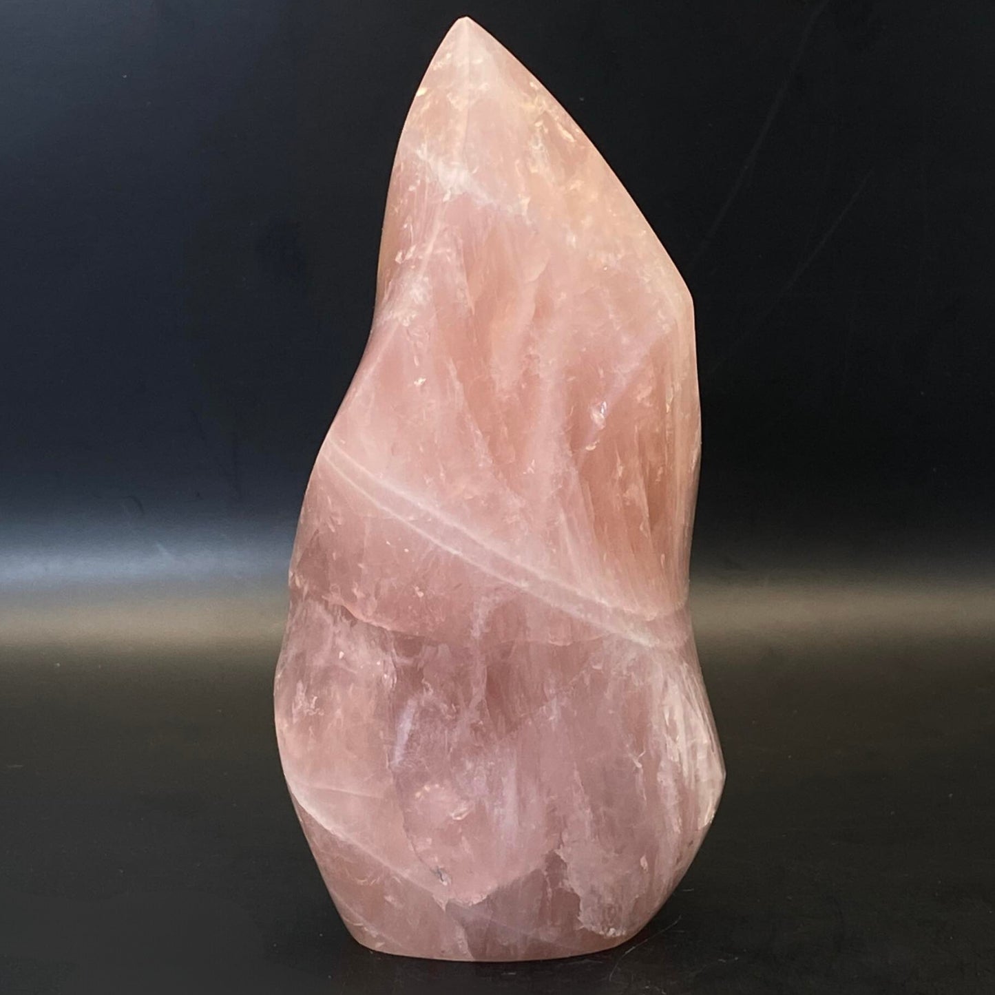 Large Madagascan Rose Quartz Flame #2- Room 2