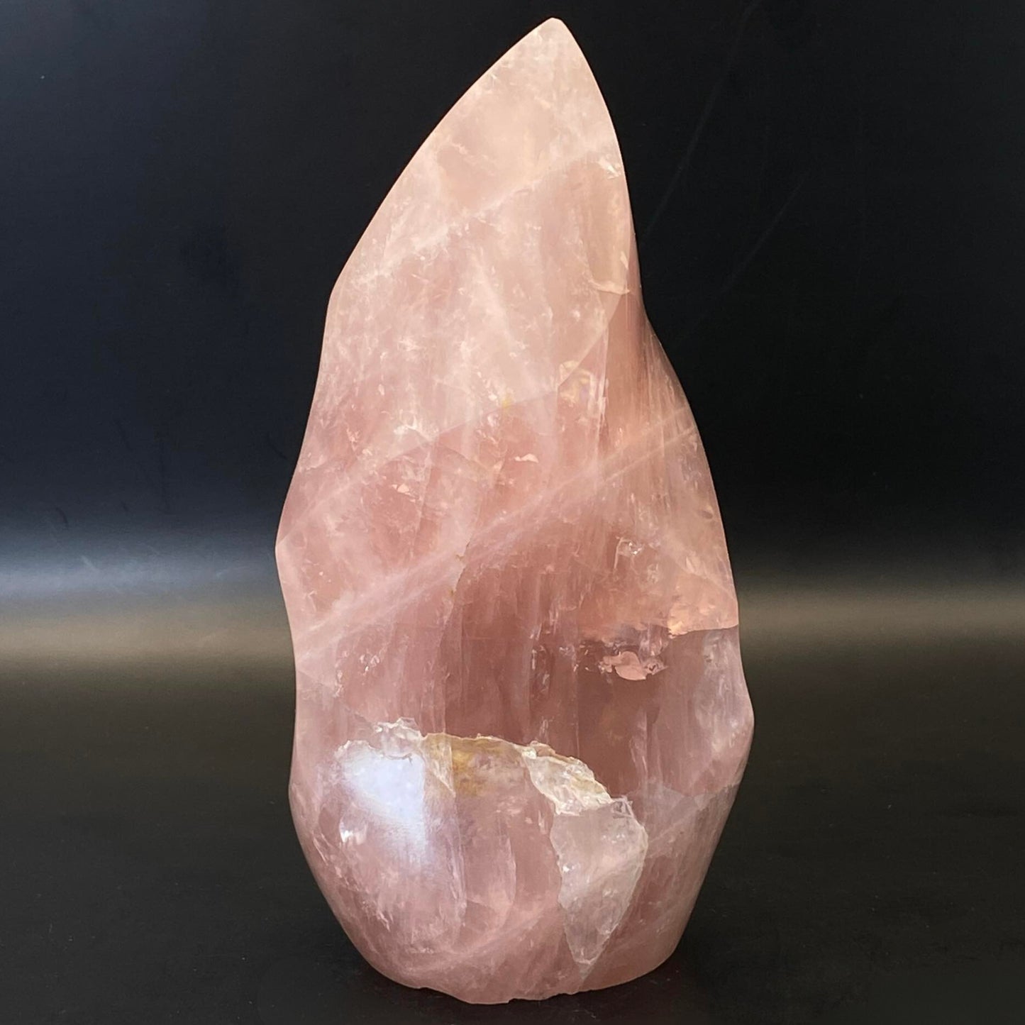 Large Madagascan Rose Quartz Flame #2- Room 2