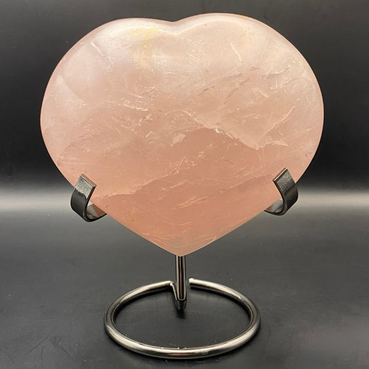 Large Rose Quartz Heart with FREE Stand! #1