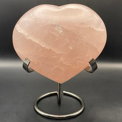 Large Rose Quartz Heart with FREE Stand! #1