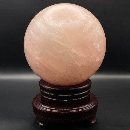 Large Rose Quartz Sphere #4 with FREE Stand!