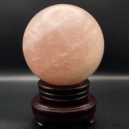 Large Rose Quartz Sphere #4 with FREE Stand!