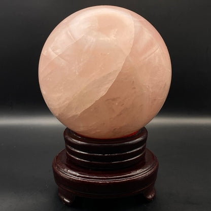 Large Rose Quartz Sphere #4 with FREE Stand!