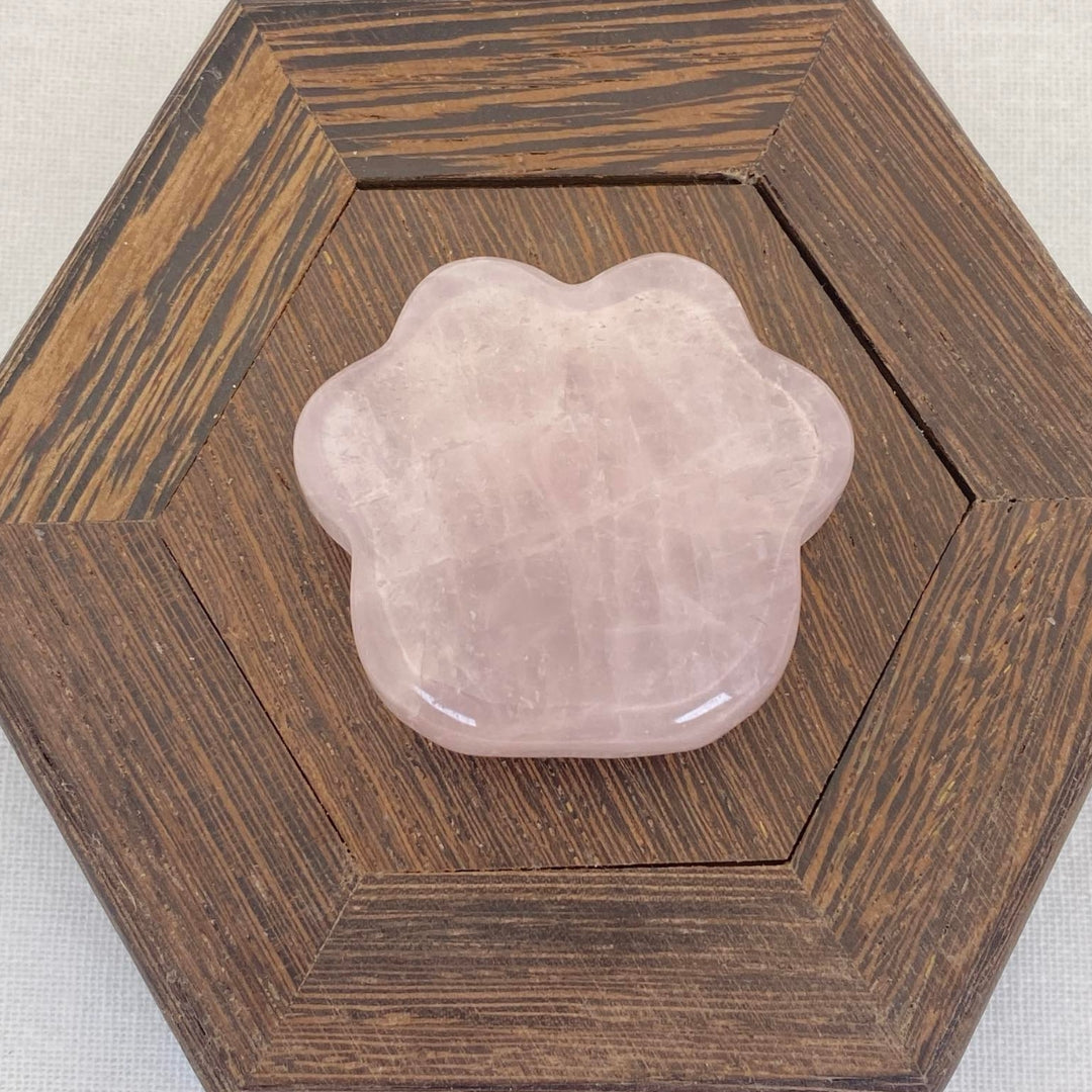 Rose Quartz Paw Print #2