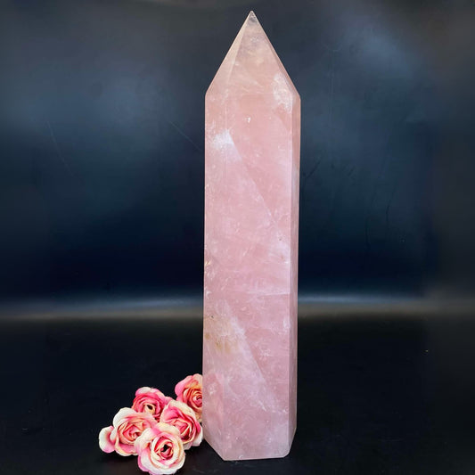 Rose Quartz Tower #2 - 25.8cm