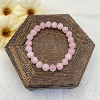 8mm Rose Quartz Stretch Bracelet - Standard & Relaxed-Fit!