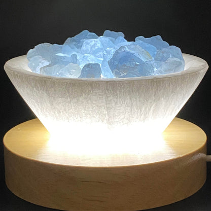 Selenite Large Bowl Set - Celestite