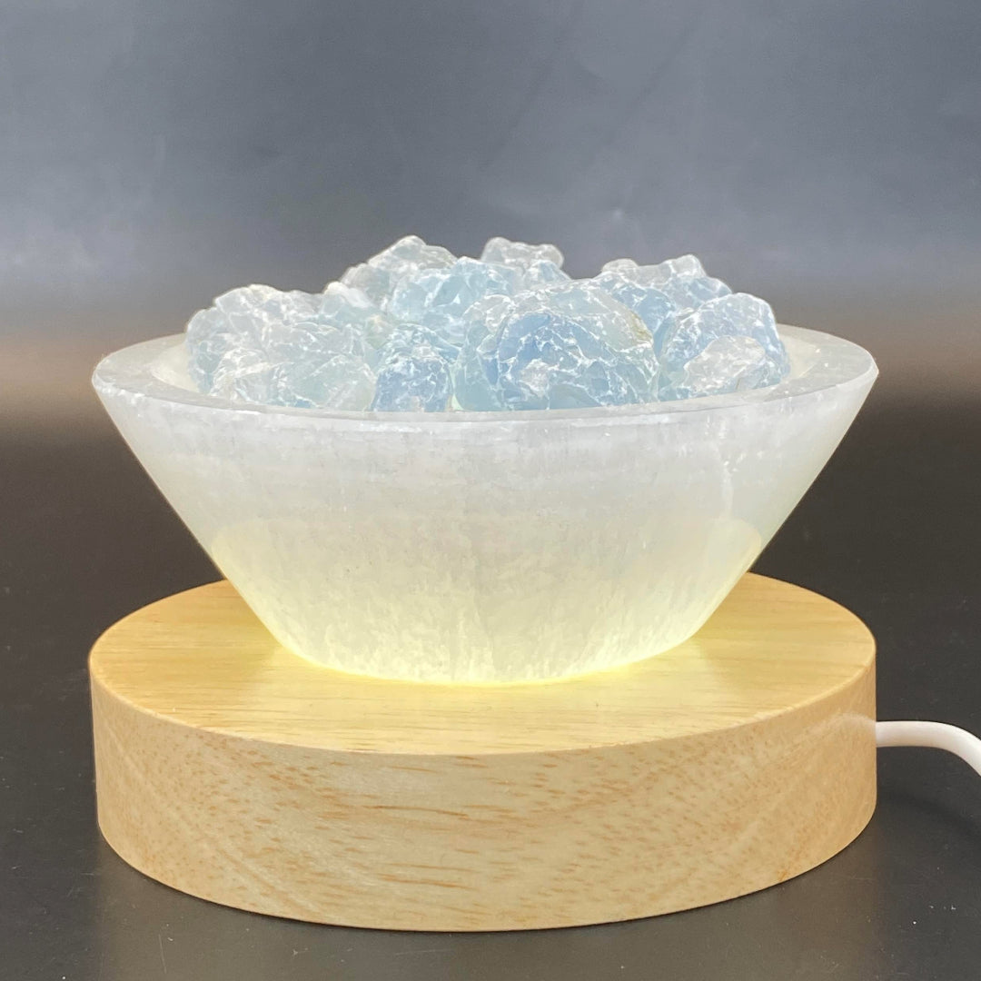 Selenite Large Bowl Set - Celestite