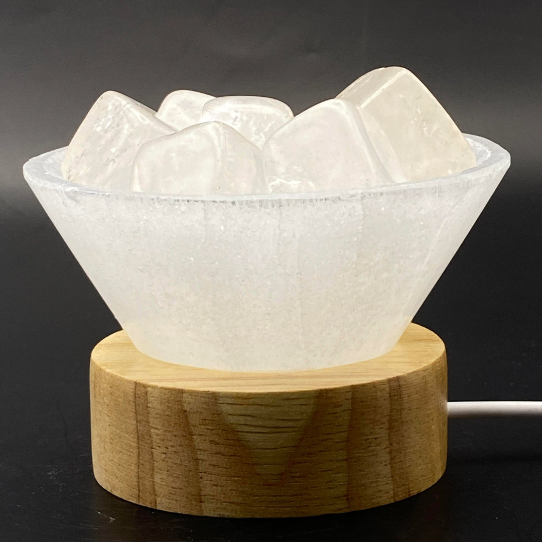 Selenite Small Bowl Set - Clear Quartz