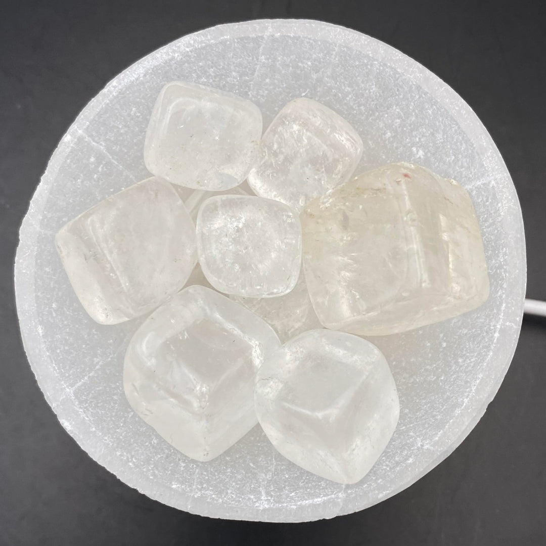 Selenite Small Bowl Set - Clear Quartz