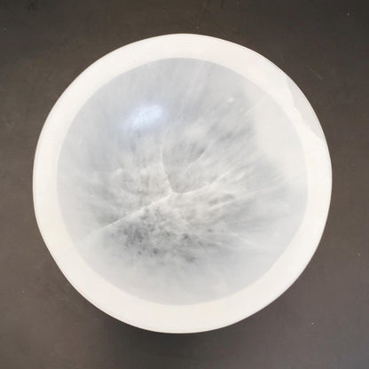 Selenite Large Bowl Set - High-Grade Amethyst