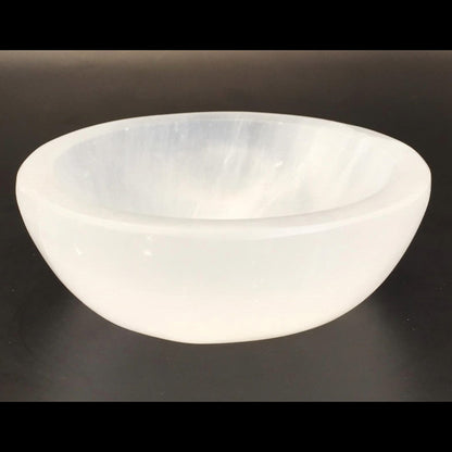 Selenite Large Bowl Set - High-Grade Amethyst