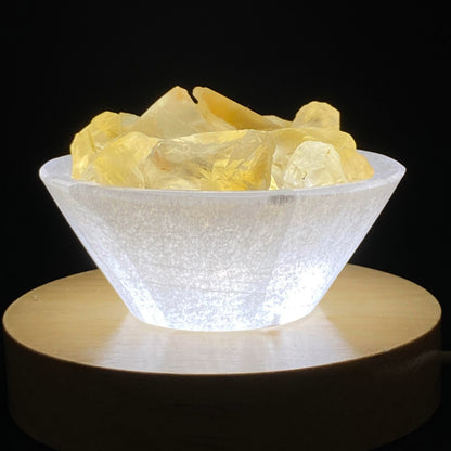 Selenite Small Bowl Set - High-Grade Citrine