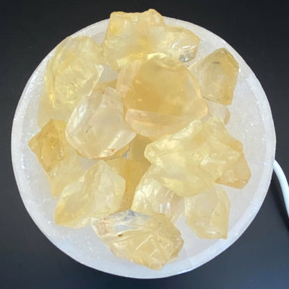 Selenite Small Bowl Set - High-Grade Citrine