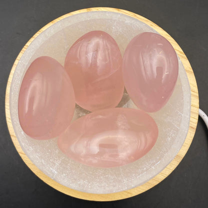 Selenite Small Bowl Set - Rose Quartz