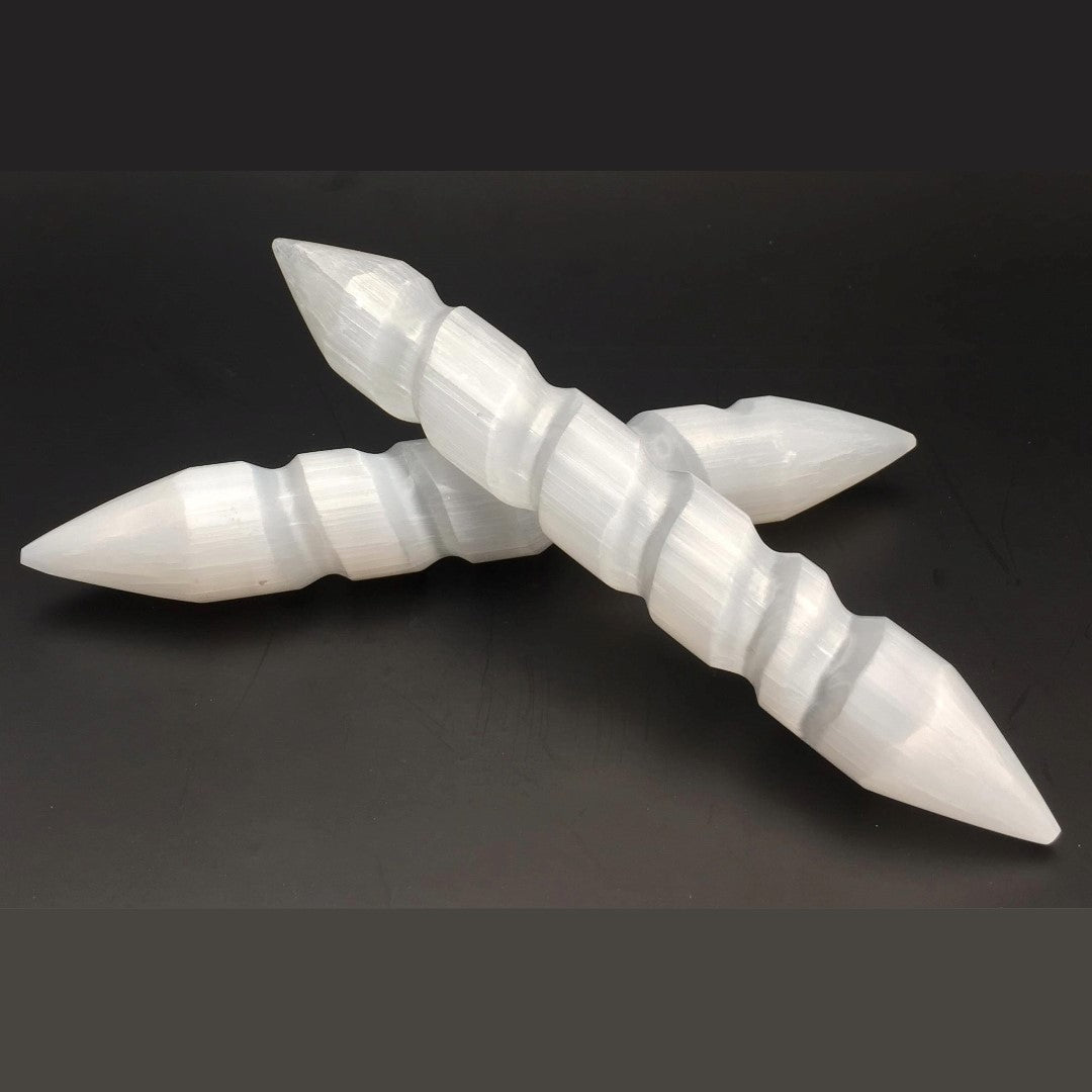 Selenite Unicorn Horn DT