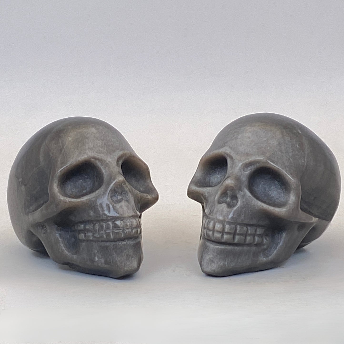 Silver Sheen Obsidian Skull